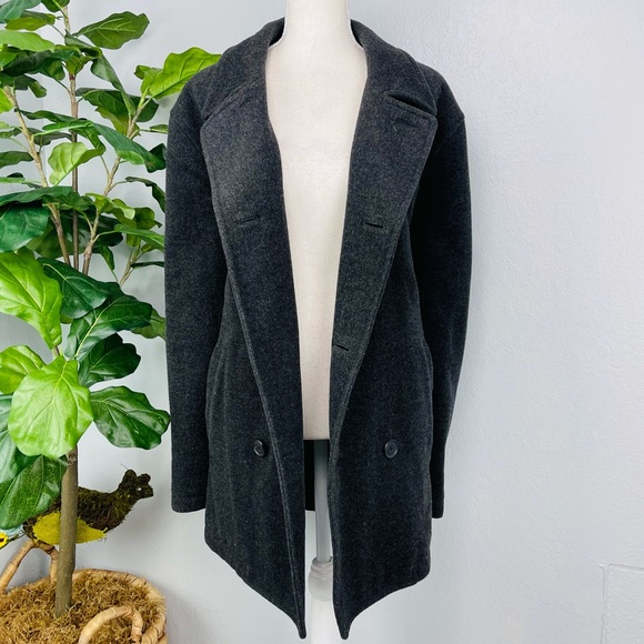 J. Crew Jackets & Coats J Crew Wool Blend Double Breasted Charcoal